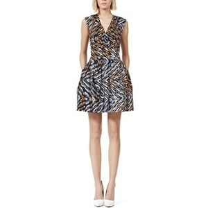 REISS Pleated Bell Skirt Amyline Dress